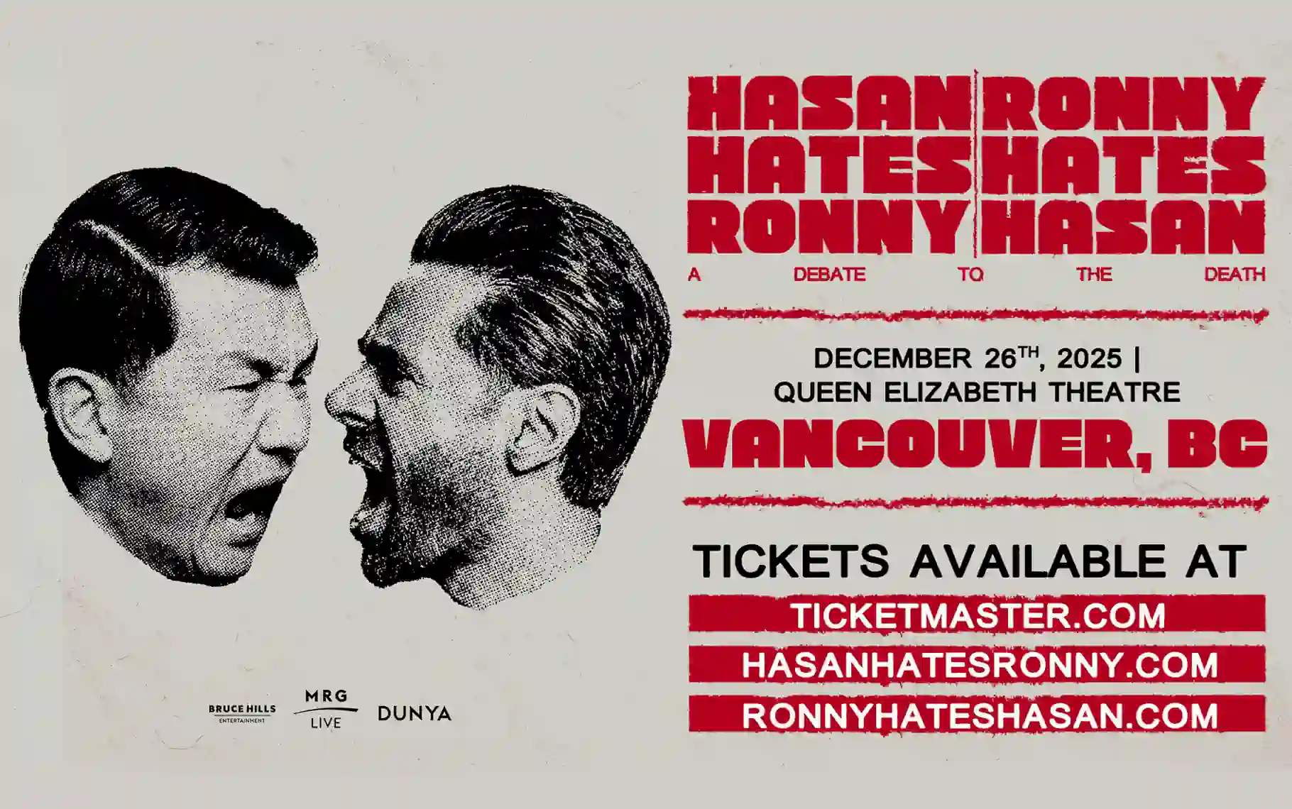 Hasan Minhaj and Ronny Chieng at Vancouver's Queen Elizabeth Theatre - December 26, 2025
